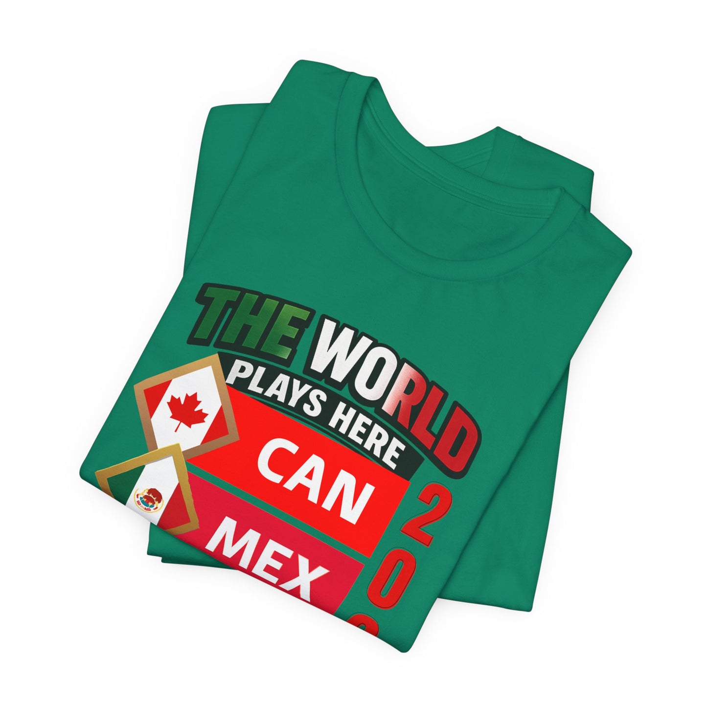 The World Plays Here 2026 Shirt, CAN MEX USA Soccer Tee, International Football Fan Shirt, North America Soccer Apparel