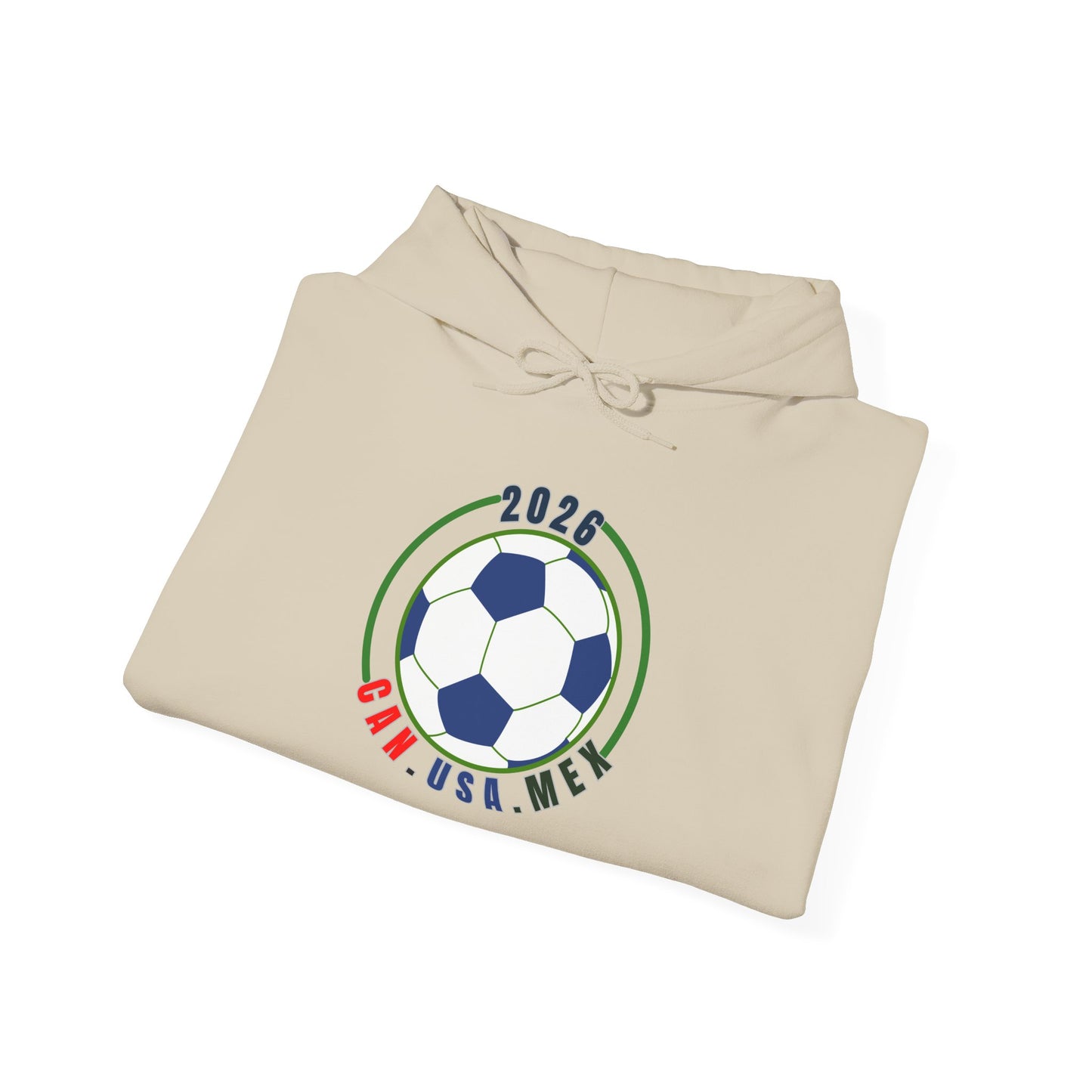 2026 Soccer Ball CAN USA MEX Logo Hoodie | Political fan Hoodie