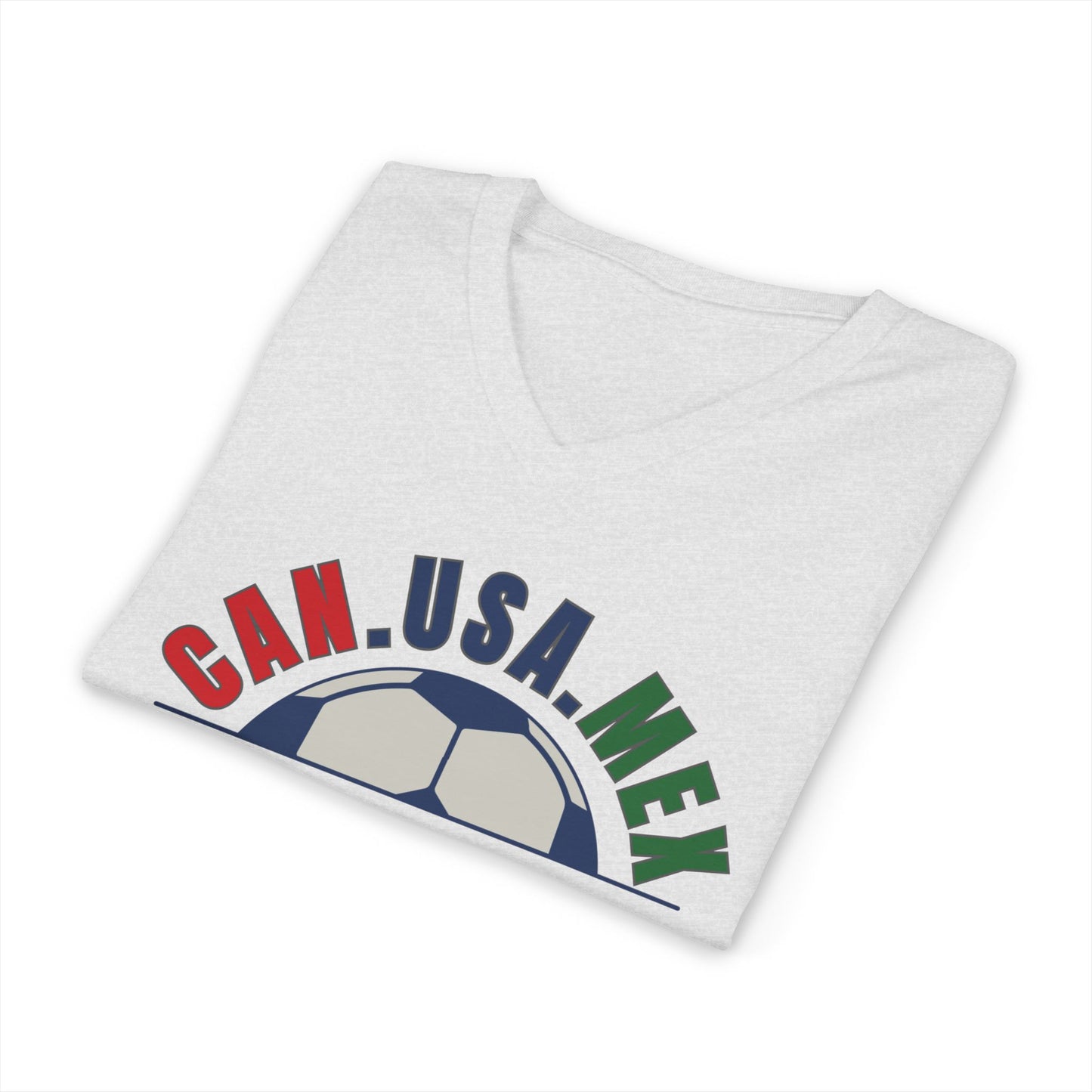 Can USA Mex Soccer 2026 Tee | Soccer Ball Tricolor Design