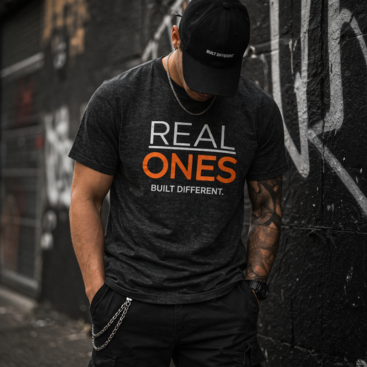 Real Ones Built Different T-Shirt — Motivational Graphic Tee for Confident Winners