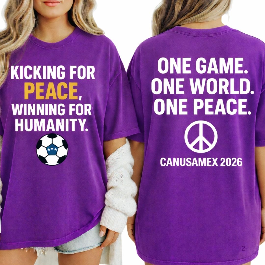One Game One World One Peace Soccer Tee | Kicking for Peace, Wining for Humanity, Unisex Heavy Cotton T-Shirt