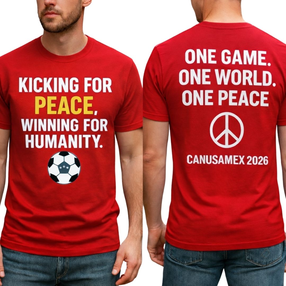 One Game One World One Peace Soccer Tee | Kicking for Peace, Wining for Humanity, Unisex Heavy Cotton T-Shirt