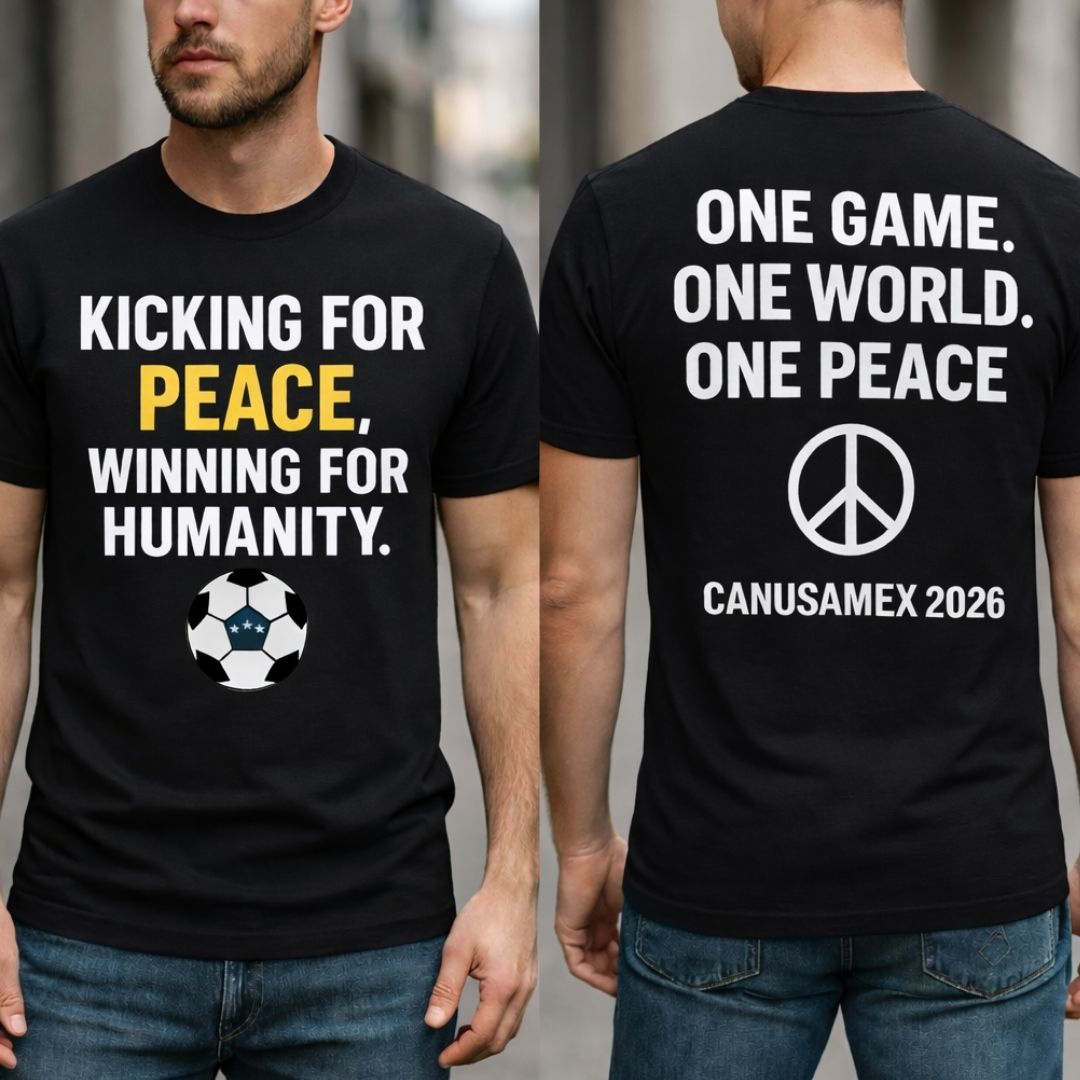 One Game One World One Peace Soccer Tee | Kicking for Peace, Wining for Humanity, Unisex Heavy Cotton T-Shirt