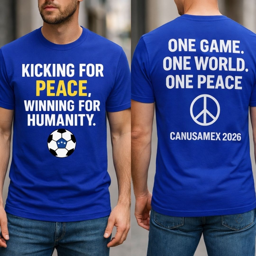 One Game One World One Peace Soccer Tee | Kicking for Peace, Wining for Humanity, Unisex Heavy Cotton T-Shirt