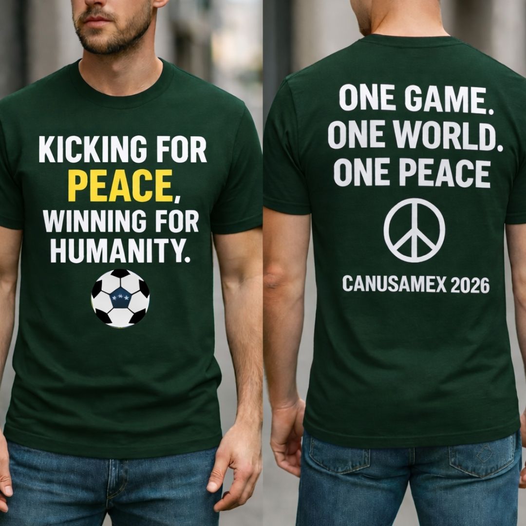 One Game One World One Peace Soccer Tee | Kicking for Peace, Wining for Humanity, Unisex Heavy Cotton T-Shirt