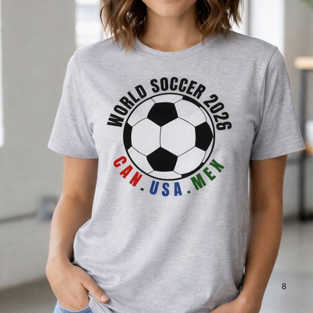 Women's Relaxed T-Shirt World Soccer 2026, Women's Relaxed T-Shirt | CAN · USA · MEX | North American Soccer Fan Tee