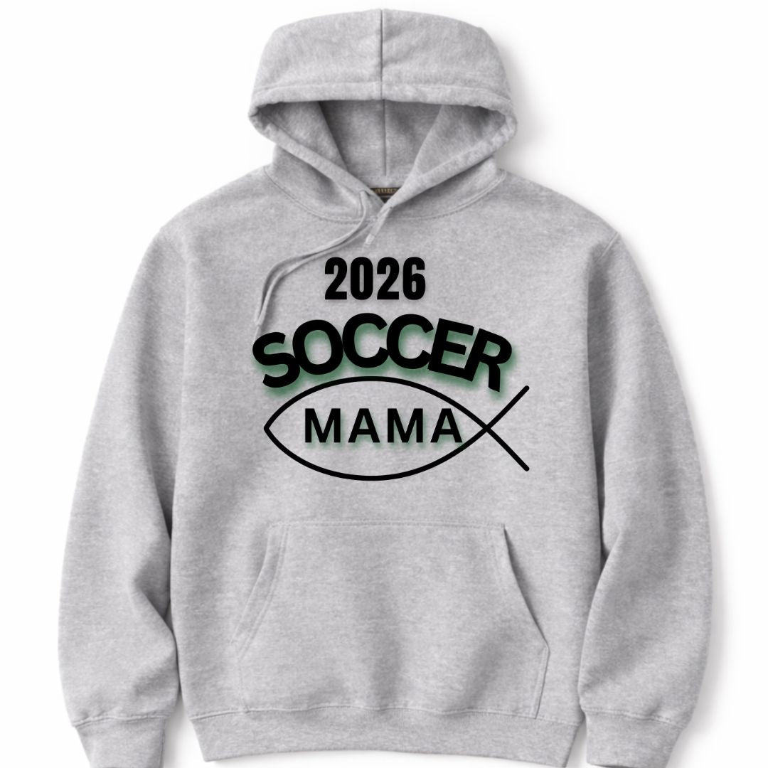 2026 Soccer Mama Hoodie – Mom Soccer Supporter Sweatshirt